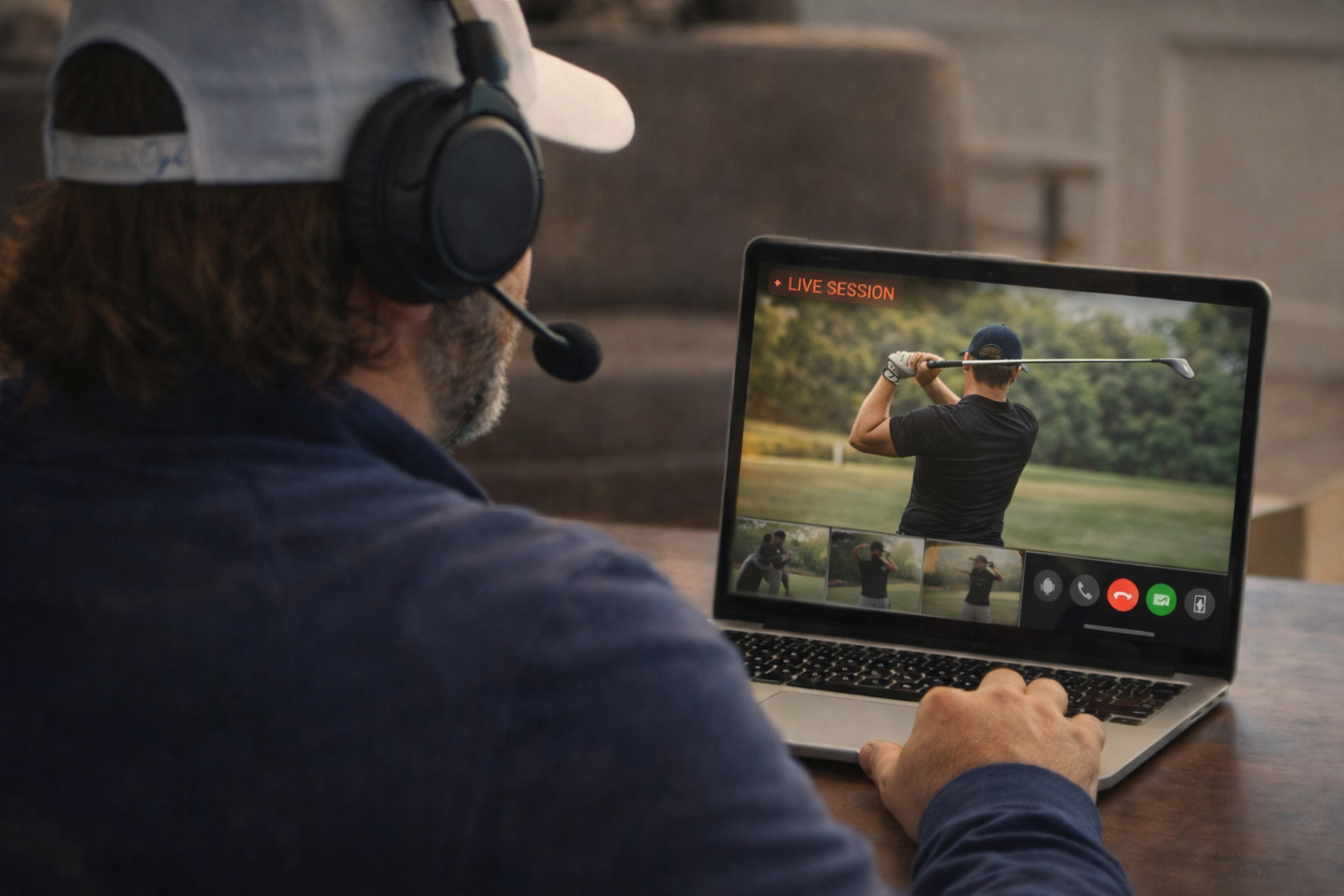 Live video remote golf lessons with Brad